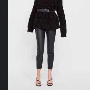 Zara faux leather leggings size large